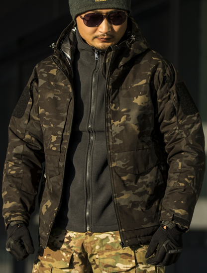 Men's Cotton Jacket With Warm And Reflective Tactics In Winter