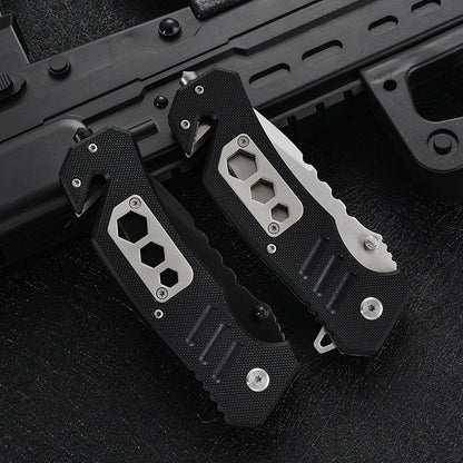 Outdoor Multifunctional Rescue Folding Knife