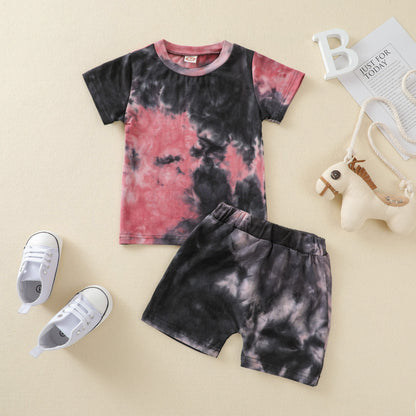 Tie-dye Round Neck Short-sleeved T-shirt