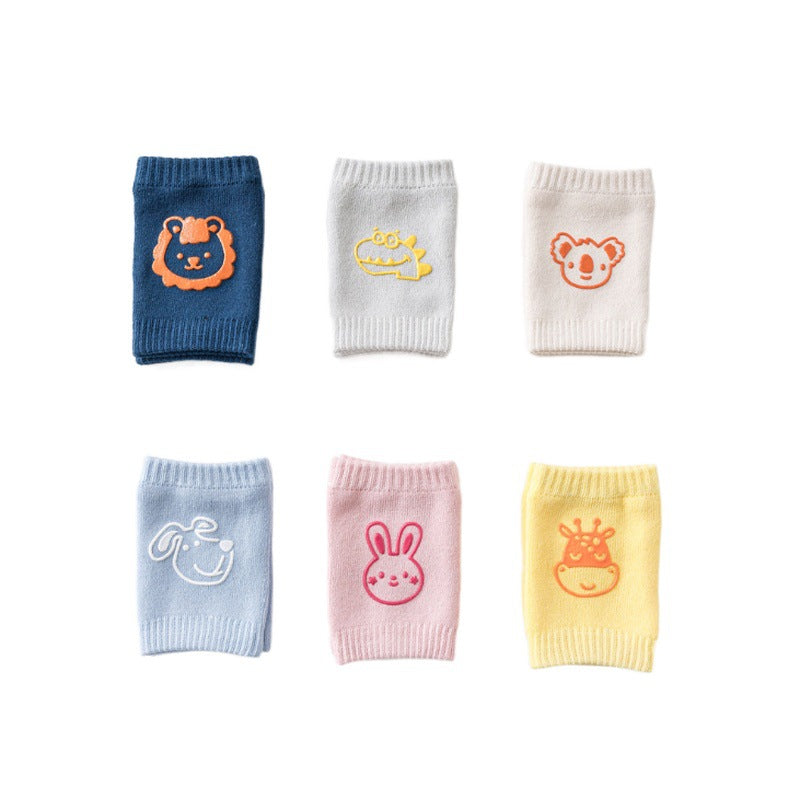 Cartoon Mesh Baby Socks Elbow Pads Toddler Crawling