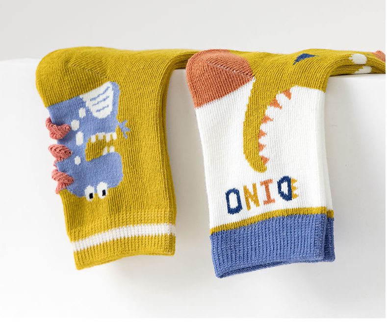 Three-dimensional Cartoon Dinosaur Boys And Girls Tube Socks