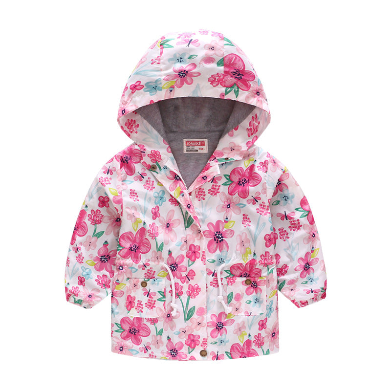 Spring And Autumn Thin Hooded Baby Cute Zipper Sweater Children's Jacket