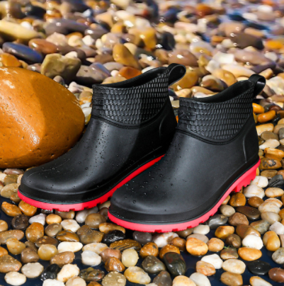 Anti-smashing And Anti-stab Wound In-tube Steel-soled Rain Boots Water Shoes