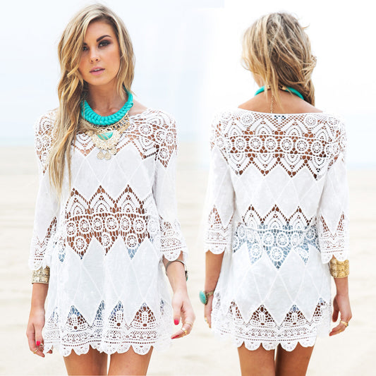 Sticker Embroidered Beach Bikini Jacket