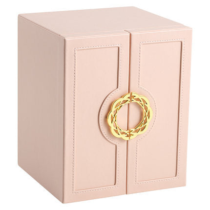 Cosmetic Storage Box Multi-layer Jewelry Box Leather Double Korean Style