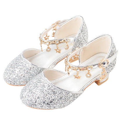 Little Girl Crystal Shoes Dress Shoes Children High Heels