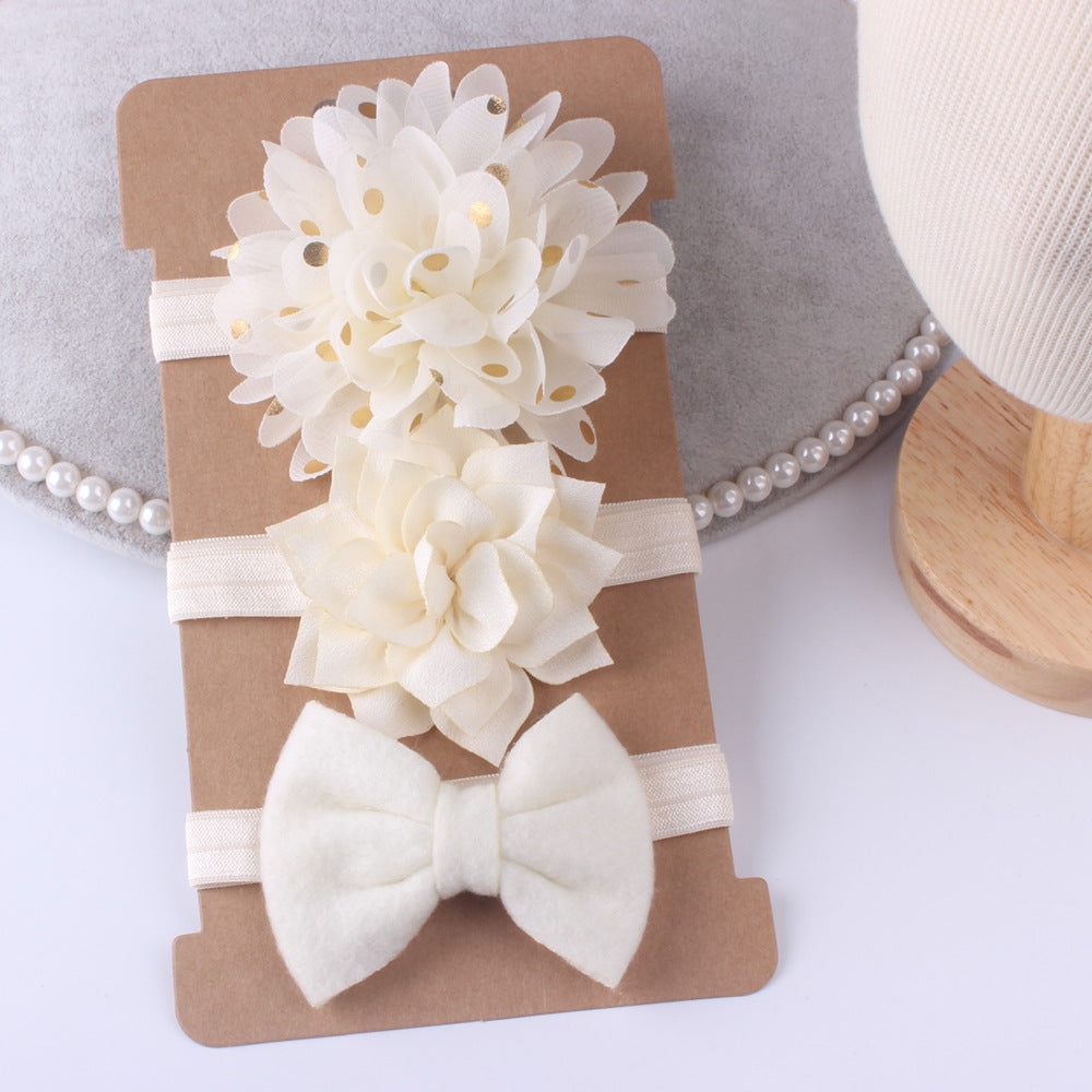 Three-piece Floral Simple Baby Stretch Hairband