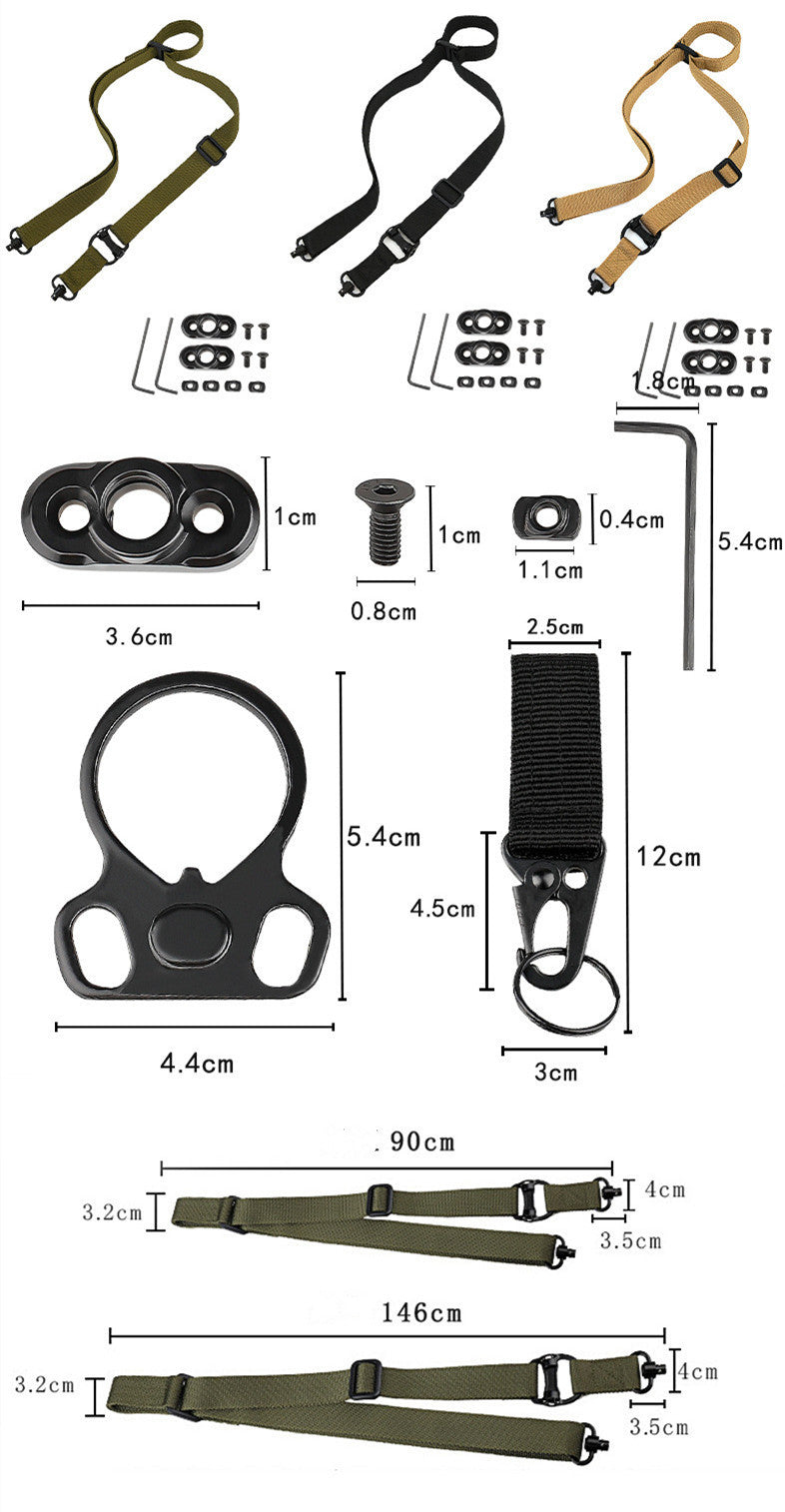 Outdoor Camping Tactical Harness QD Button Nylon Double Point