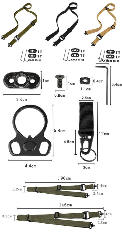 Outdoor Camping Tactical Harness QD Button Nylon Double Point