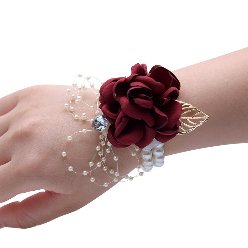 Wrist Flower Bride Bridesmaid Sister Group Wrist Flower Corsage Hand Gift Children Dance Hand