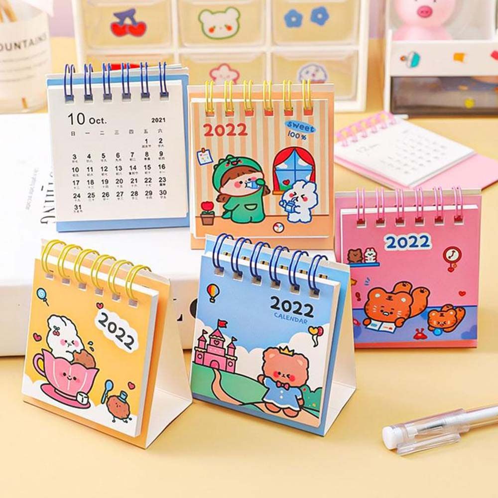 Mini Desktop Desk Calendar Creative Cartoon To Remember Things