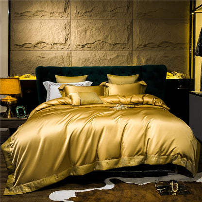 High-grade Brocade Four-piece High Precision 200 Long-staple Cotton Bedding