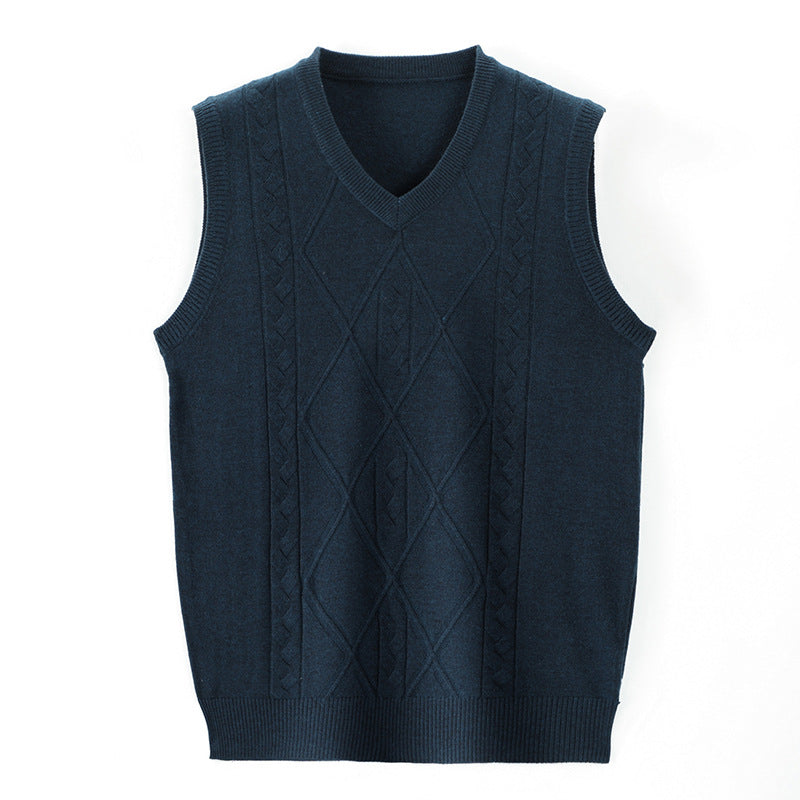 Warm Cashmere Waistcoat For Middle-aged And Elderly Dad