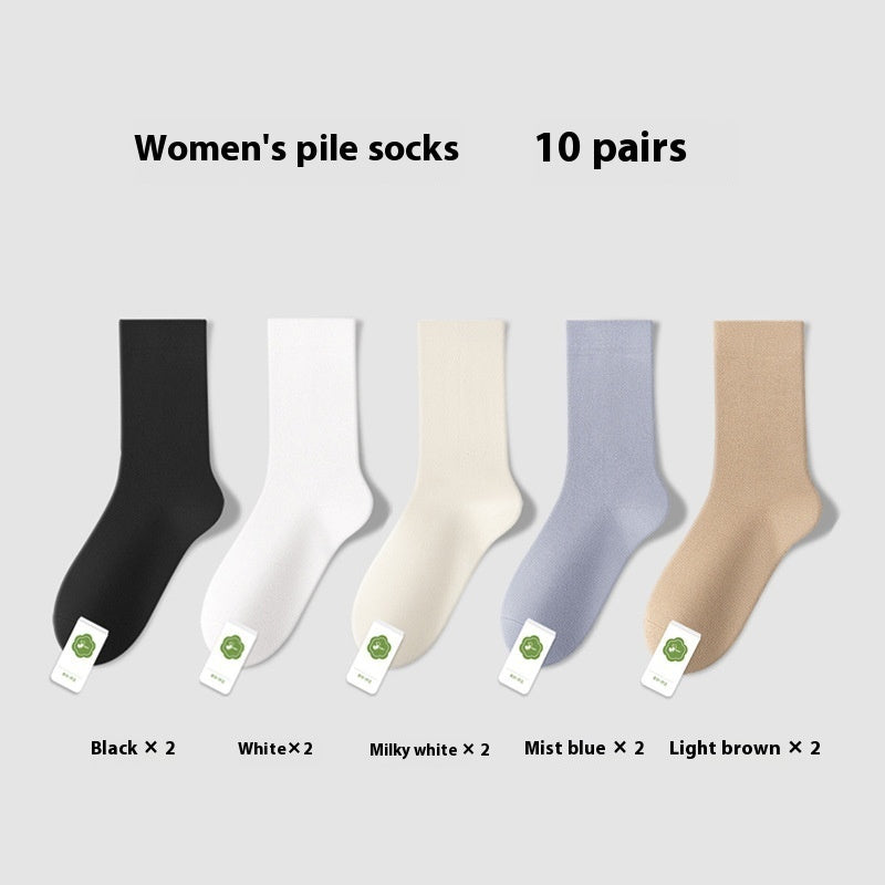 Spring And Summer Thin Anti-Pilling Pure Cotton Women's Socks Sweat-absorbent Breathable