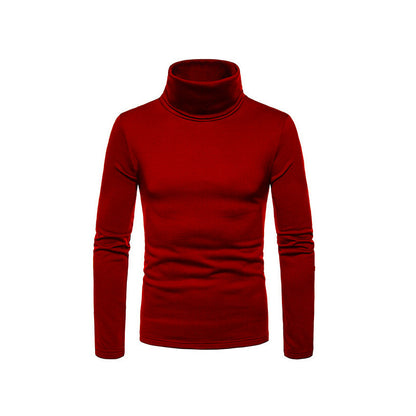 Spring Autumn And Winter Base Knitted Shirt Male