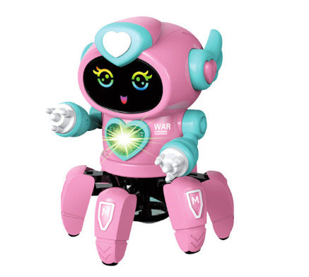 Smart Dancing Robot Electronic Six-claw Dance Robot Included LED Music Nina Robot Toys for Children Birthday Gift