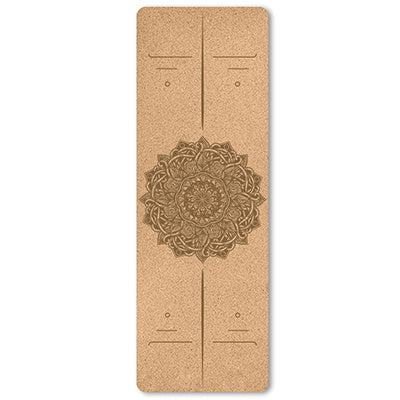 Portable Cork Yoga Non-Slip Exercise Mat Composite Environmentally Friendly TPE