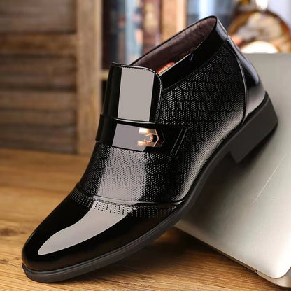 Warm And Velvet Thickened High-Top Business Casual Cotton Shoes