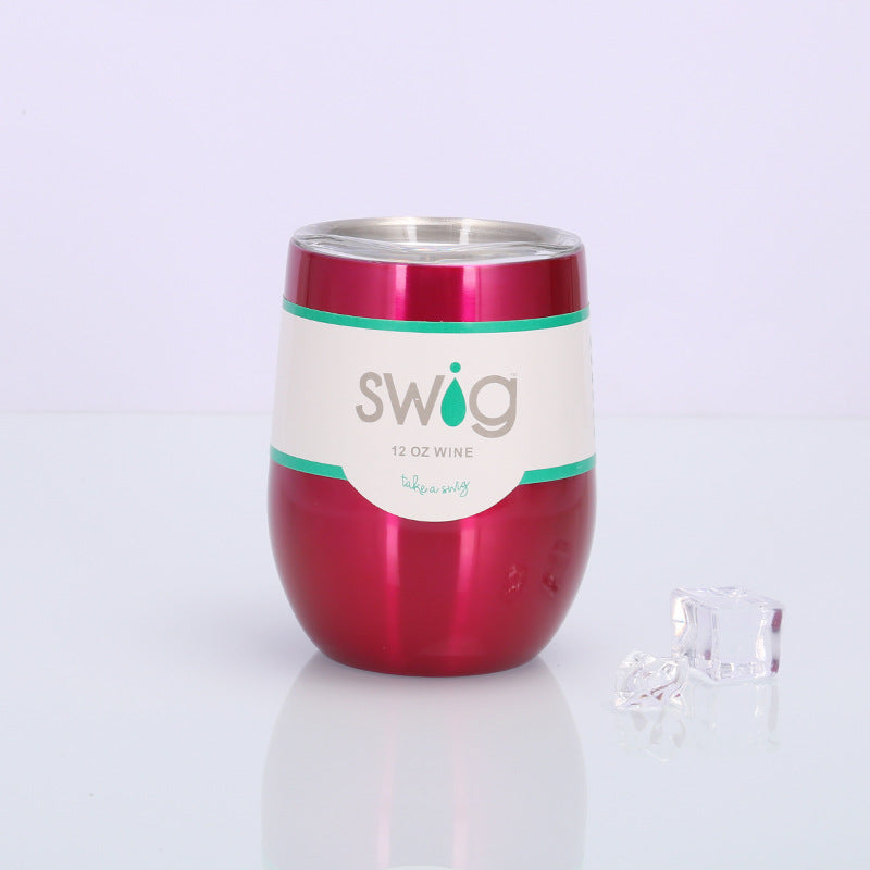 Swig Eggshell Cup 12oz Stainless Steel Wine Mug