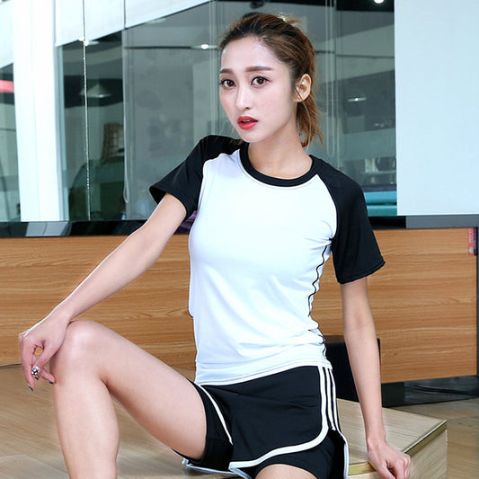 Short sleeve slim fit gym top