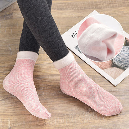 Thick candy color winter warm socks