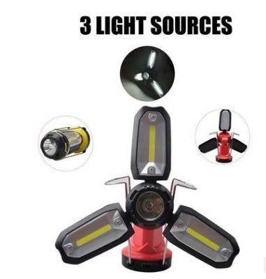 Outdoor multi-function LED tool light COB flashlight USB charging hook car maintenance work light camping light