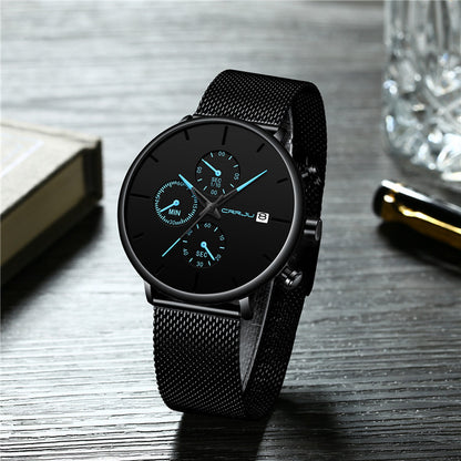 Waterproof quartz watch men