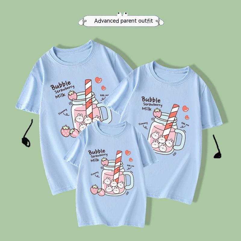 Boys And Girls Fashion Cute Print T-shirt