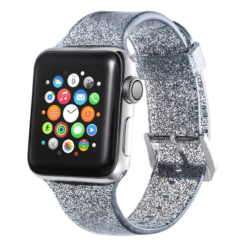 Smart watch strap silicone glitter strap