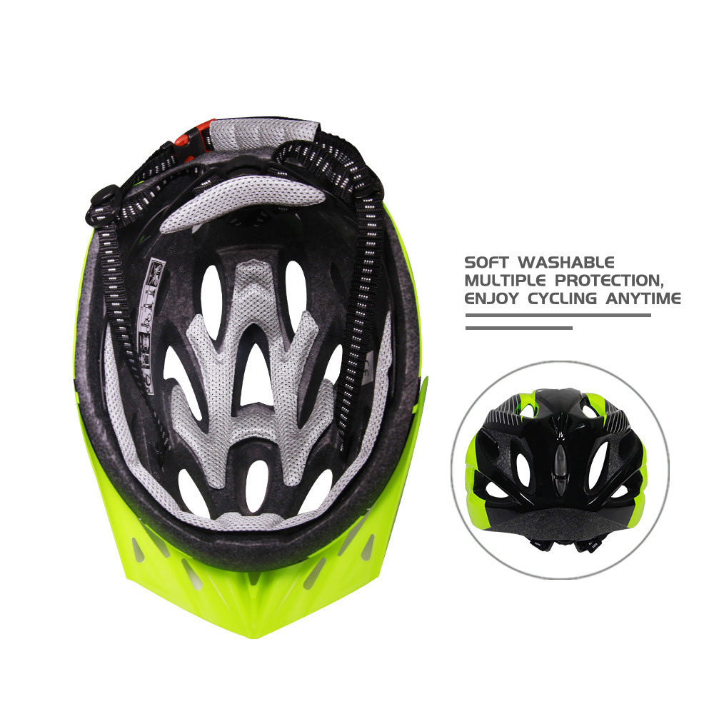 Integrated bicycle riding equipment riding helmet