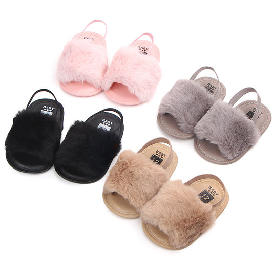 0-1 four-color baby sandals soft bottom toddler shoes elastic comfortable non-slip baby shoes