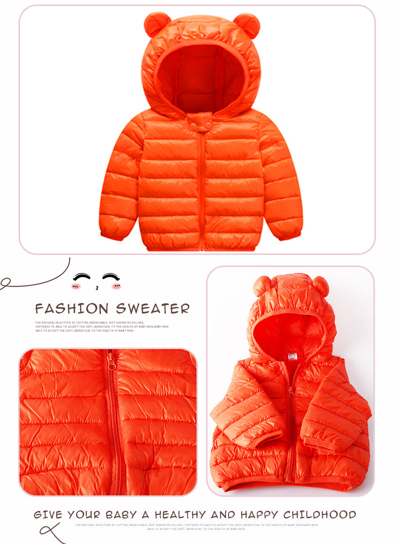 Children's down jacket autumn and winter warm coat light cotton padded coat