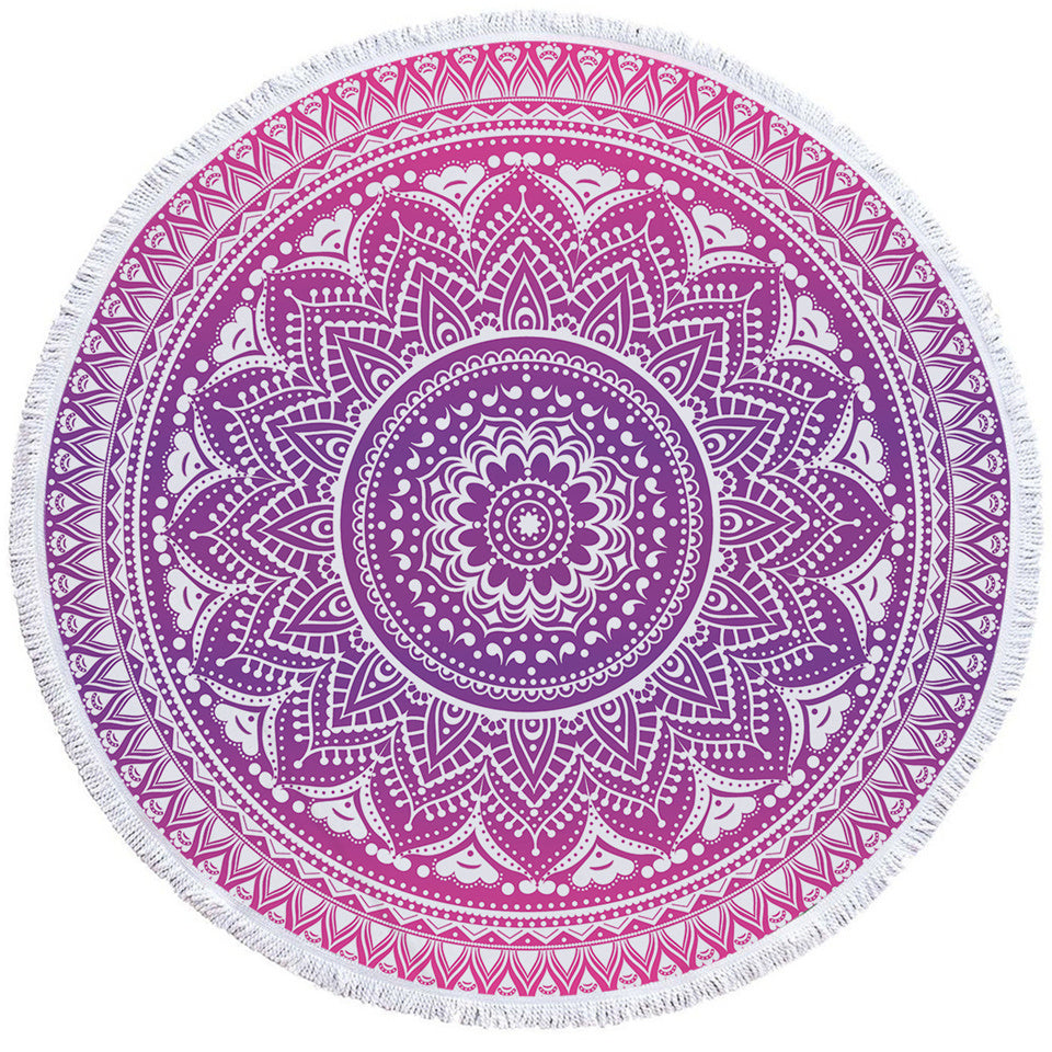 Round Printed Bath Towel Beach Towel Yoga Mat