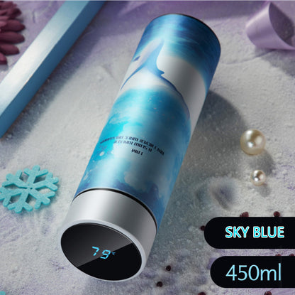 Stainless steel vacuum flask LED touch display temperature