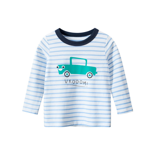 Children's long-sleeved T-shirt striped bottoming shirt