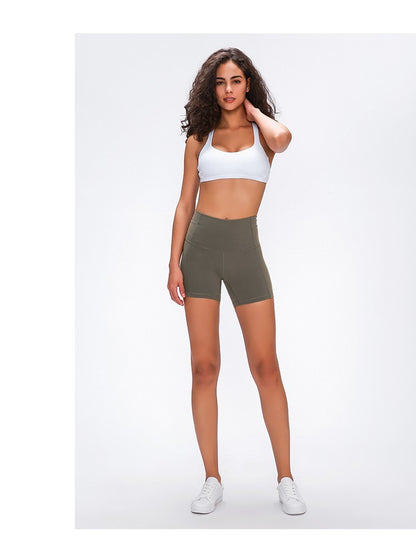 Hip-lifting outer wear sports fitness tight hip shorts