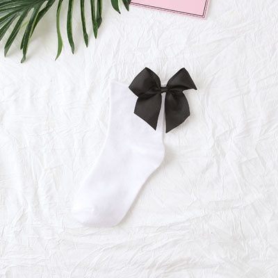 Back bow cotton socks