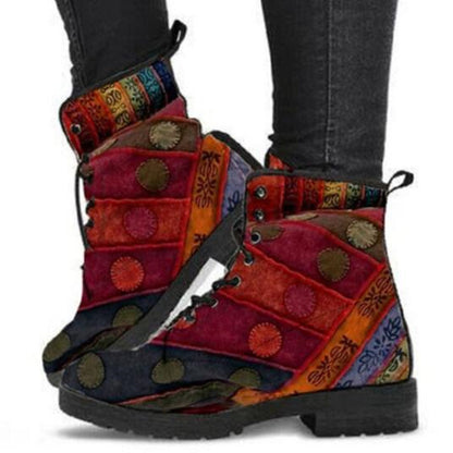 Women's Digital Printed High-Top Martin Boots