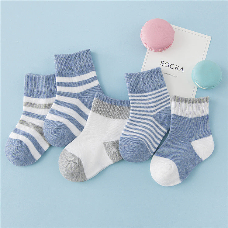 Winter cotton striped socks for children