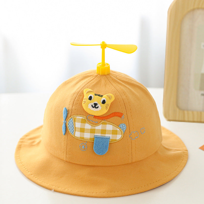 Spring Children Cute Bamboo Dragonfly Fisherman Hat