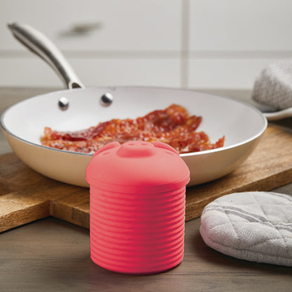 Creative pig-shaped silicone bacon grease drainer