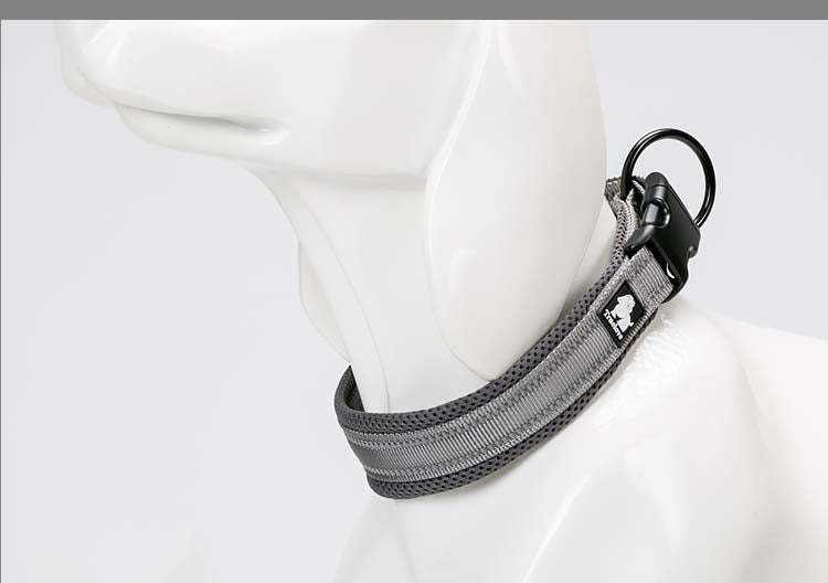 Dog collar nylon reflective adjustable