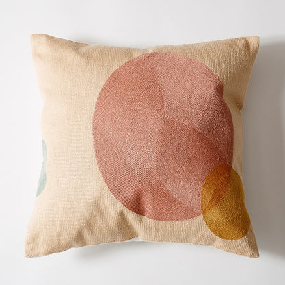 Embroidered cotton cushion