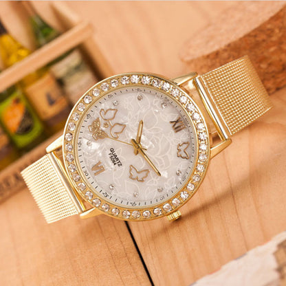 Ladies Watch Roman Numerals and Diamonds British Watch