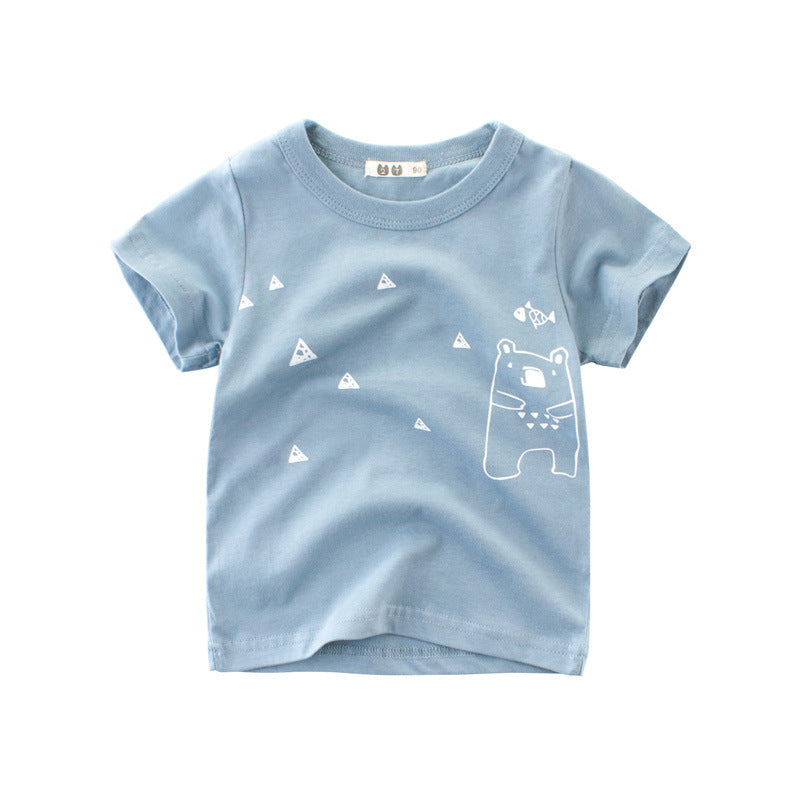 Children's Short Sleeve T Shirt Cartoon Baby Top