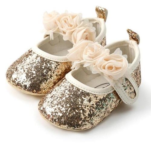 Glitter Rosette Mary Janes