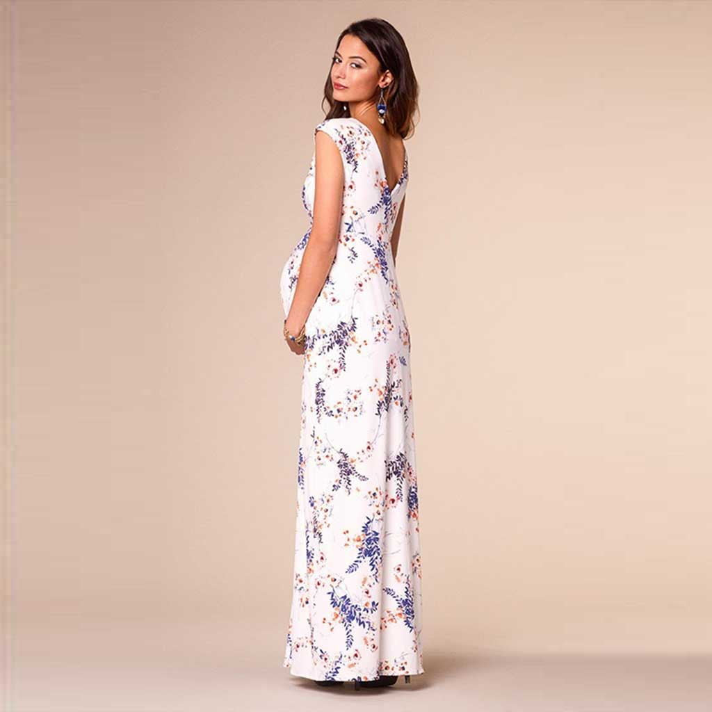 Printed Slim Thin Floral Chiffon Dress