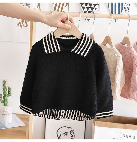 Fashion Simple Children's Solid Color Bottoming Sweater