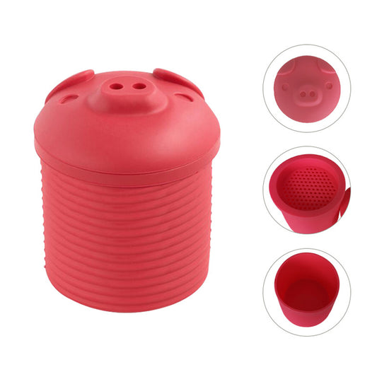 Creative pig-shaped silicone bacon grease drainer