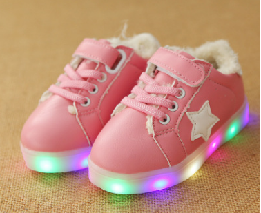 Children's Shoes Boys And Girls Colorful Light-emitting Shoes LED  Children's Shoes Skidproof